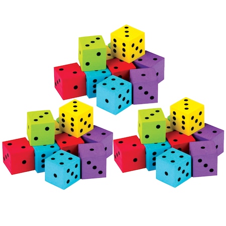Teacher Created Resources Foam Colorful Dice, 20 Pieces, PK3 TCR20808